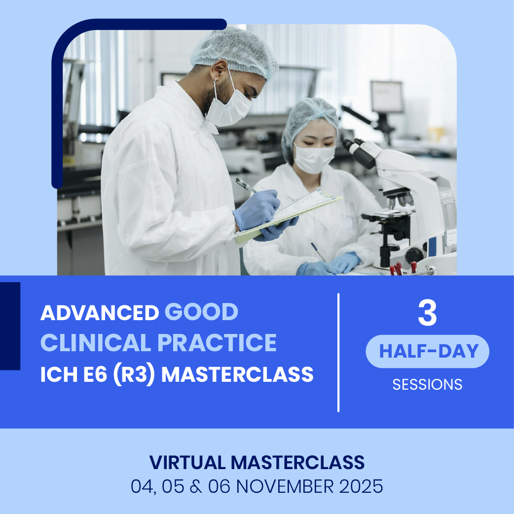 Advanced Good Clinical Practice ICH E6 (R3) Masterclass Website Banner Updated
